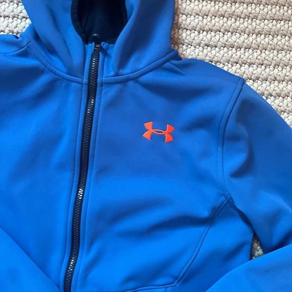 Under Armour Blue and Orange Softshell Jacket - Boys Youth - Picture 2 of 5